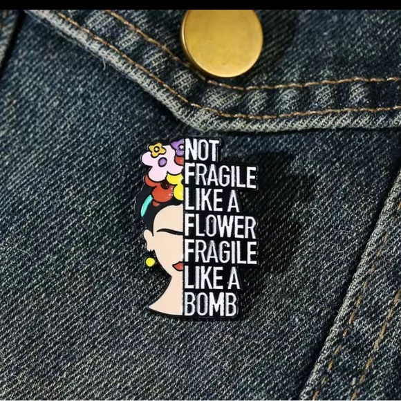 Colorful Enamel Pin - Not Fragile Like a Bomb Pin / Broach - Picture 2 of 5
